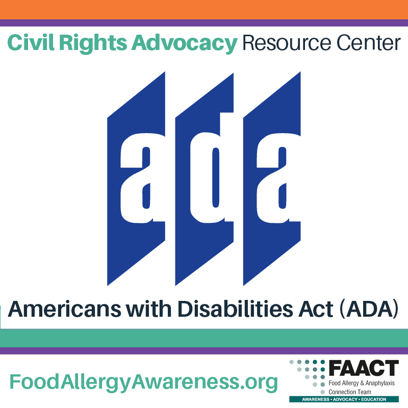 Civil Rights Advocacy Resource Center ADA poster with ADA logo